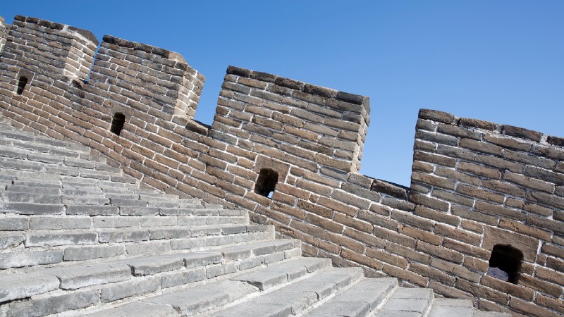 trappetrinn p� den kinesiske mur. 