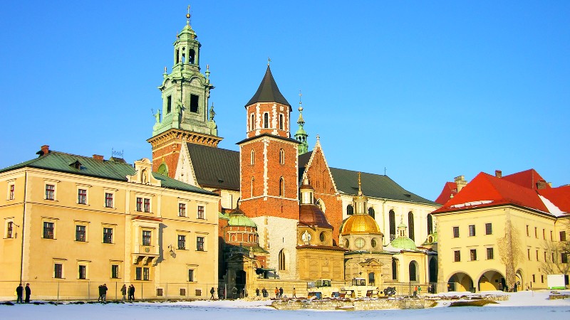 Det Kongelige Slott, Wawel Det Kongelige Slott, Wawel om vinteren