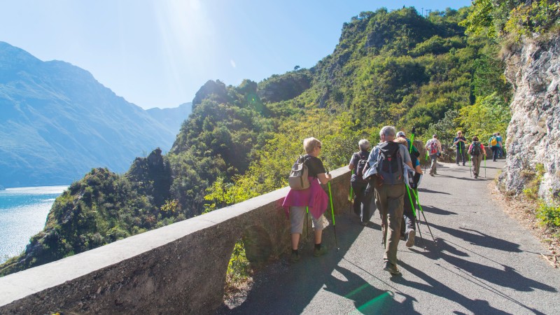 mennsker som vandrer p� Ponalestien 